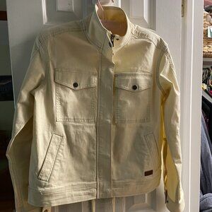 Bleached Canvas Chore Jacket - High Hip Length